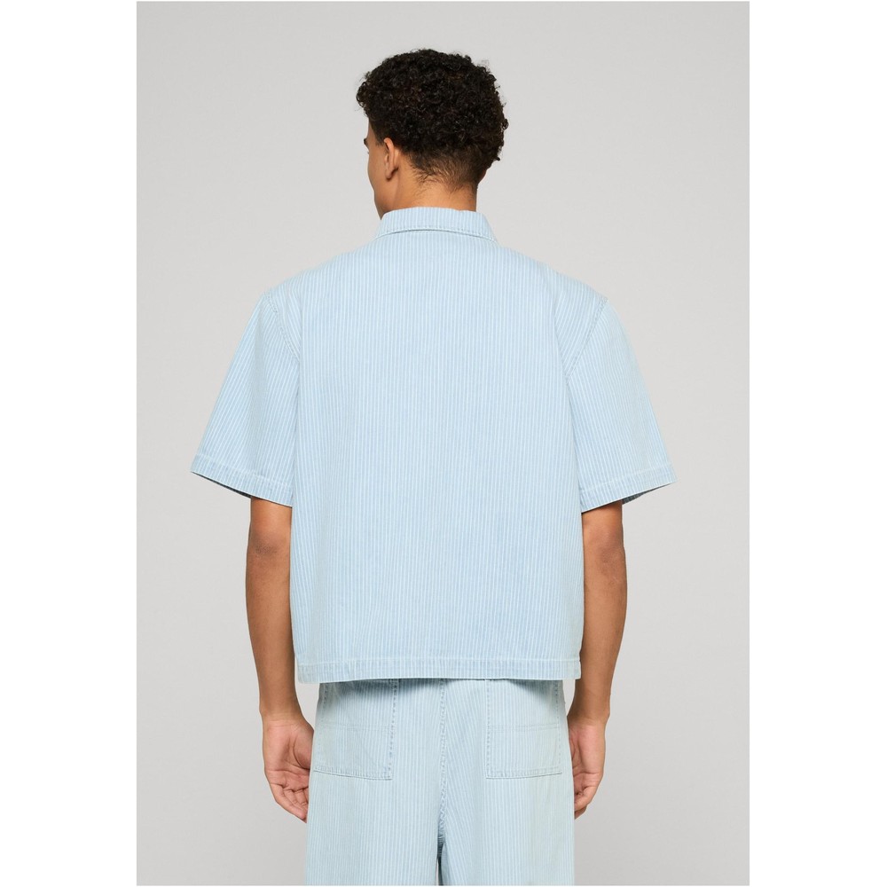 Urban Classics - Pinstriped Casual Denim Chemisier - Bleu